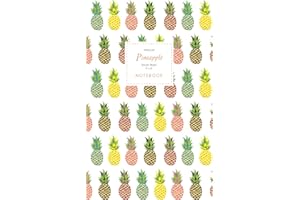 Pineapple Notebook - Ruled Pages - 5x8 - Premium: Fun notebook 96 ruled/lined pages (5x8 inches / 12.7x20.3cm / Junior Legal 