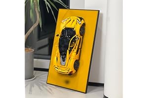 iLuane Display Wallboard for Lego Technic McLaren P1 Model Car Racing Hypercar Model Kit 42172, Adult Collectibles Wall Mount, Home or Office Décor, Solid Colored (No Car Included)