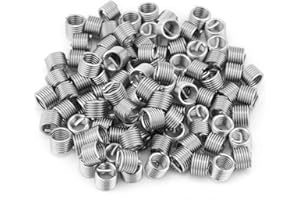 YANMIS M6 Wire Screw Sleeve, 100pcs M6 x 1.0 x 1.5D 304 Stainless Steel Thread Repair Insert Tool Wire Sleeve Helical Inserts Assortments Kit