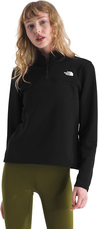 Chaqueta Forro Polar Cedar Trail Grid 1/4 Zip Mujer,Black,L — foto 1 de 7