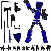 enttgo (Assembly Completed) 3D Printed 6.65-inch Action Figure Mini-13, Full Body Mechanical Movable Toy, Multiple Accessories, Desk Decoration, Creative Gifts (Blue)