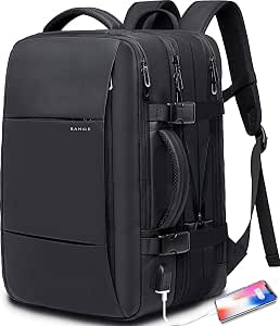 Amazon.com: BANGE Mochila de mano para fines de semana, mochilas de viaje  expandibles de 45 L para aviones, mochila convertible para viajes, mochila  para computadora portátil de 17.3 pulgadas resistente al agua