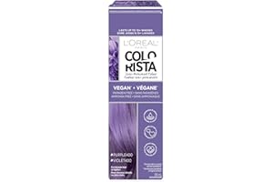 L’Oréal Paris Colorista Semi Permanent Hair Color for Bleached Blonde, 400 Purple, Color Depositing Mask Formula, 1 EA (Packa