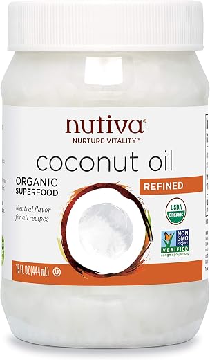Coconut Oil – Organic – Superfood – Refined – 15 oz by Nutiva