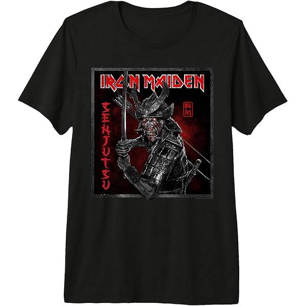 Amazon.com: Iron Maiden Senjutsu Eddie Red Circle T-Shirt
