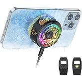Black Shark FunCooler 5 Magnetic Cell Phone Cooler for Gaming, Portable Mobile Phone Cooling Fan with RGB Light, Cellphone Radiator for iPhone Magnetic Series/Android/Tablet/iPad (Black)