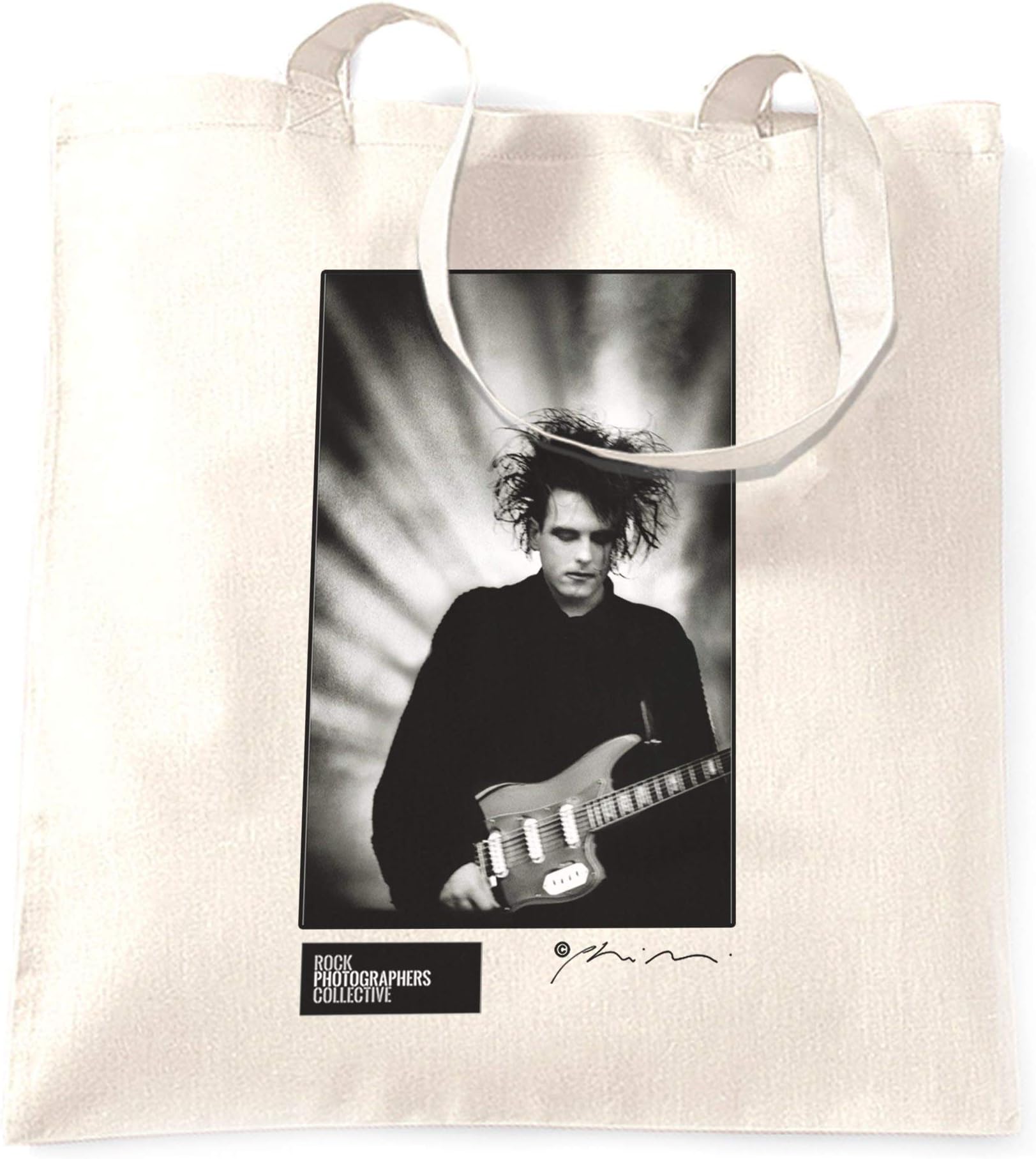 Robert Smith The Cure Tote Bag Black and White