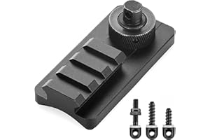 HUNTPAL Sling Stud Picatinny Rail Bipod Adapter, Aluminum 3 Slots Sling Swivel 1913 Picatinny Rail Mount Attachment Adaptor with Anti-Slip Rubber Base