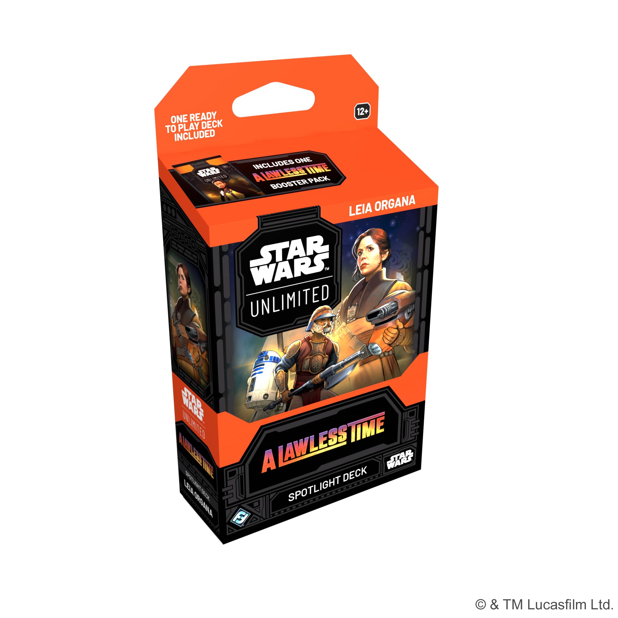 Asmodee Star Wars: Unlimited TCG A Lawless Time Leia Organa SPOTLIGHT DECK - Ready-to-Play 50-Card Deck + Booster Pack, Exclusive Collectible Cards, Ages 12+, 2+ Players, 20 Minute Playtime