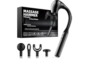 Fronnor Massage Gun with Extension Handle,Back Massager Tool,U-shaped Massage (Matte Black)