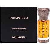 Swiss Arabian Secret Oud - Luxury Products From Dubai - Long Lasting And Addictive Personal Perfume Oil Fragrance - Seductive Signature Aroma - 0.4 Oz