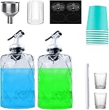 Dechoga Mouthwash Dispenser 2 Bottles Plastic Cup Holder Funnel 7 Paper Cups 2 view 8