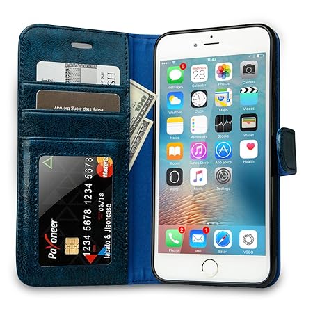 Labato Handytasche für iPhone 6 Plus/ 6s Plus Schutzhülle aus Echt Leder Bookstyle Hülle für i Phone 6 Plus/ 6s Plus, Zubehör
