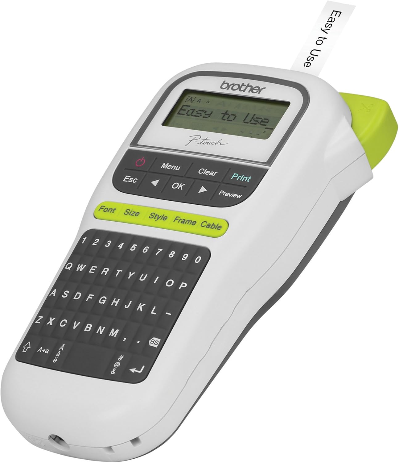 Brother P-touch, PTH110, Easy Portable Label Maker, Lightweight, Qwerty Keyboard, One-Touch Keys, White : Office Products