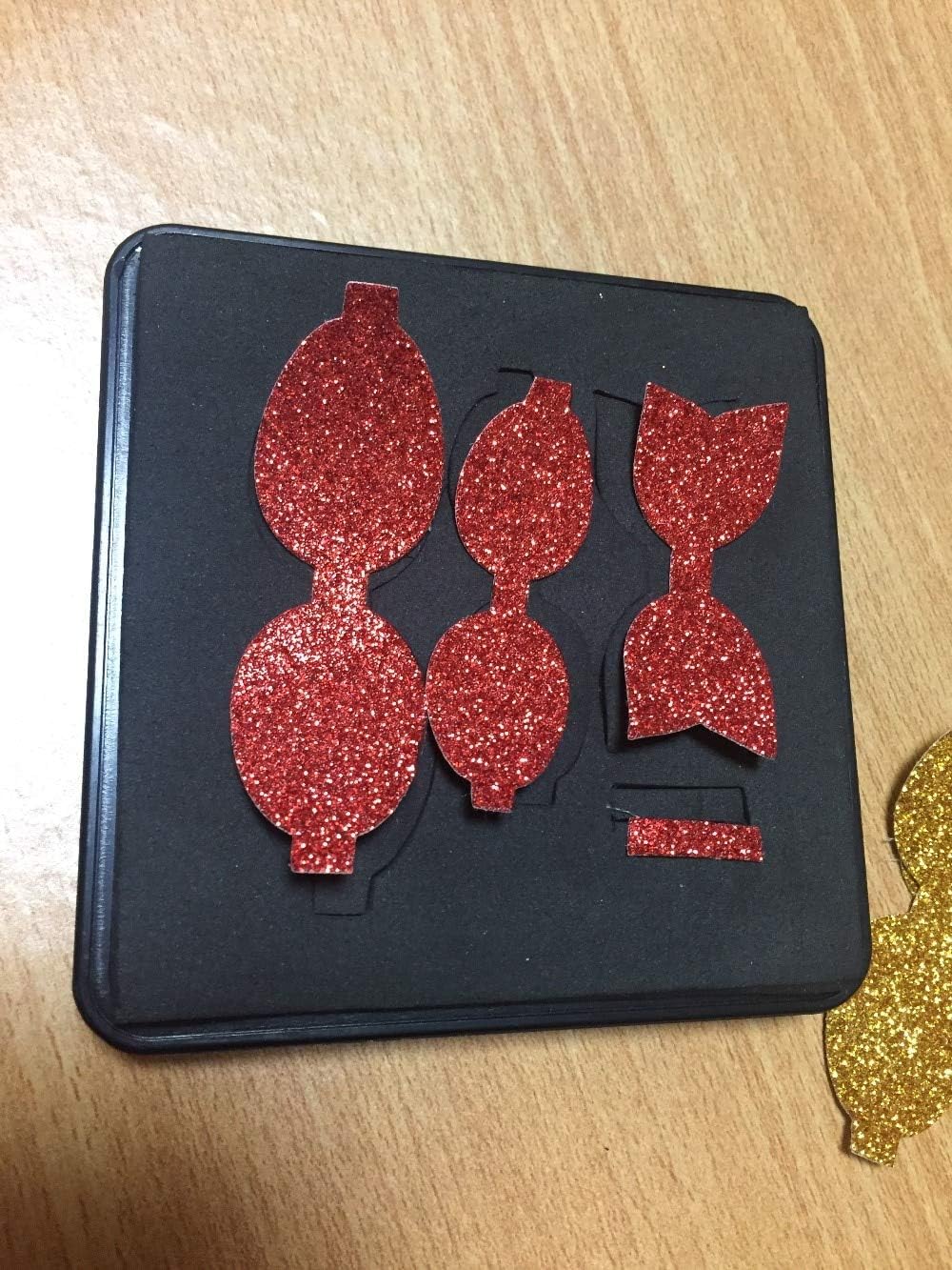 1 Pcs 3.9 Inch x3.9 Inch Wooden Cutting Die- Hair Bow Cutting Die DIY- Stitched Bow Die-Hair Bow Die Cut- Bowknot Hair Bow Cutting Dies- Wooden Cutting Dies Stencils for DIY- Wooden Cutting Dies Stenc