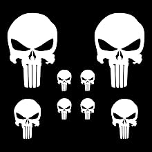 autocollant tête de mort punisher 1 autocollant tête de mort punisher 1