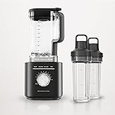 KitchenAid Pure Power Blender with 2 Blending Jars, 1700 Watt Peak Power* | 68 oz Blending Jar, Includes 2 16-oz Personal Blending Jars, Precision Speed Control Knob, Smoothie cycle, Model KSB2078BM
