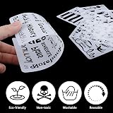 MWOOT 30Pcs Mixed Journal Stencils Kit Letters Numbers Shapes Reusable Template view 4