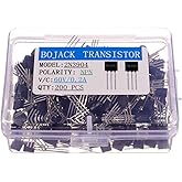 BOJACK 2N2222 NPN 60V 0.8A 0.5W 250MHZ Power General Purpose Transistors (Pack of 200)