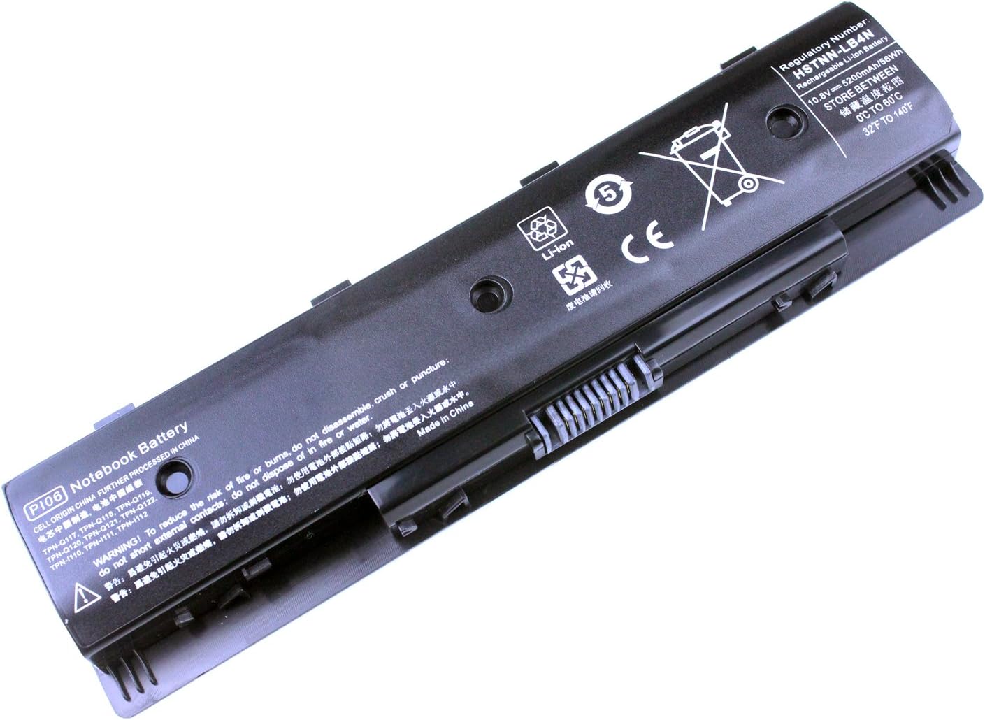 Duliing 10.8V 5200mAh 56 WH 6 Cell Li-ion PI06 Notebook Battery for HP Pavilion Envy TouchSmart 14 15 17, 710416-001 710417-001 709988-421 709989-421 HSTNN-LB4N HSTNN-LB4O HSTNN-YB4N HSTNN-YB4O