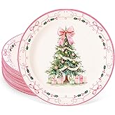 FYSUIMU 40Pcs Christmas Paper Plates 9 Inch Gingerbread Man Party Plates Disposable Dinner Dessert Plate for Xmas Holiday Party Supplies