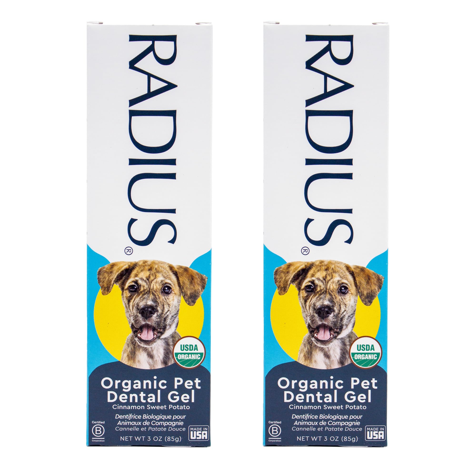 Photo 1 of RADIUS Canine Pet Toothpaste, Cinnamon Sweet Potato, 3 oz, Non-Toxic Toothpaste for Dogs, Designed to Clean Teeth, Help Prevent Tartar, & Remove Plaque, Xylitol Free, Pack of 2