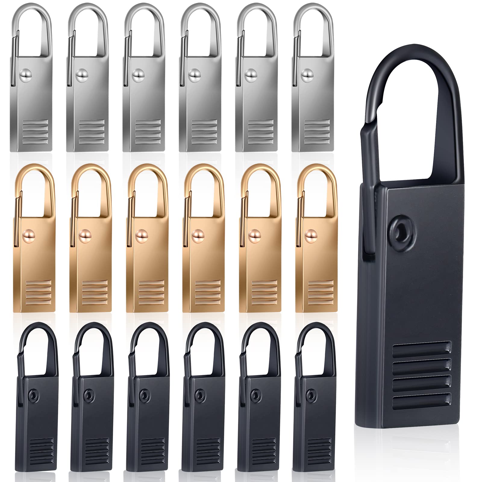 Zip Pull, Zip for Zip Repair Metal Zip Pull Tabs Pack of 18