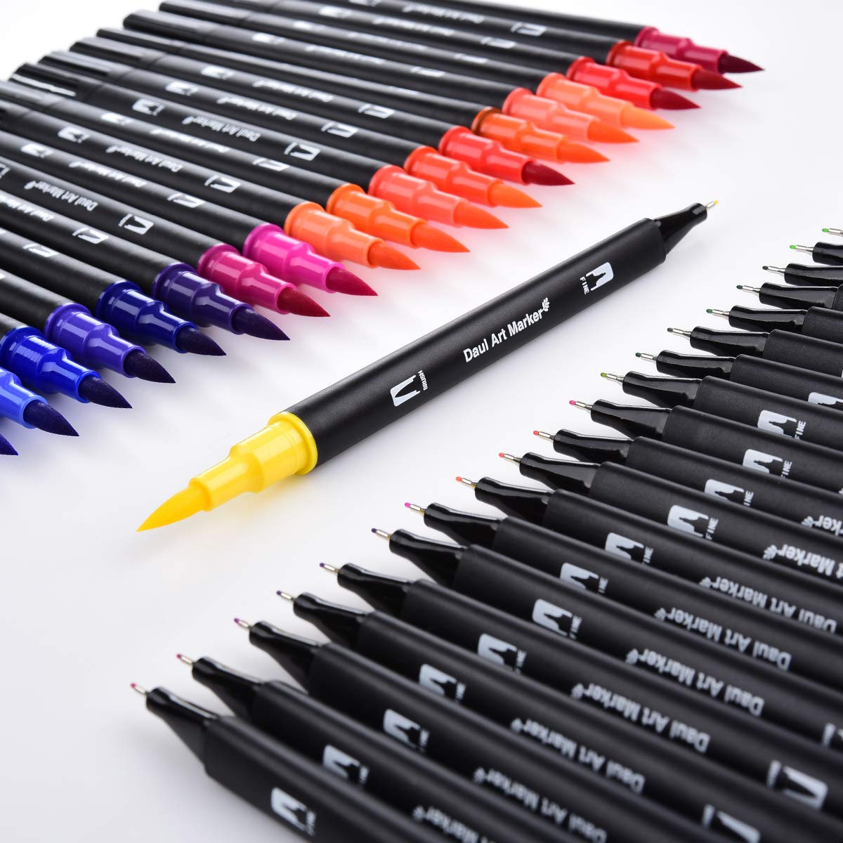 Southsun Art Dual Tips Coloring Brush Fineliner Color Pens, 72 Colors of Water Based Planner Pens for Calligraphy Drawing Sketching Coloring Book Bullet Journal Art Projects, Back to School Supplies