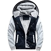 MANLUODANNI Men's Casual Hooed Hoodies Thick Wool Warm Winter Jacket Coats