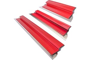 XWADJCD Drywall Skimming Blade Set, 16''+24''+32'' Skimming Blade, Precision 0.5mm Stainless Steel Blade, for Smoothing Walls and Ceilings