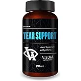 Visual Advantage Tear Support Eye Vitamins for Dry Eyes - 3-Month Supply, 270 Softgels - Supports Eye Moisture & Lubrication, Omega-3, Gluten-Free, Non-GMO