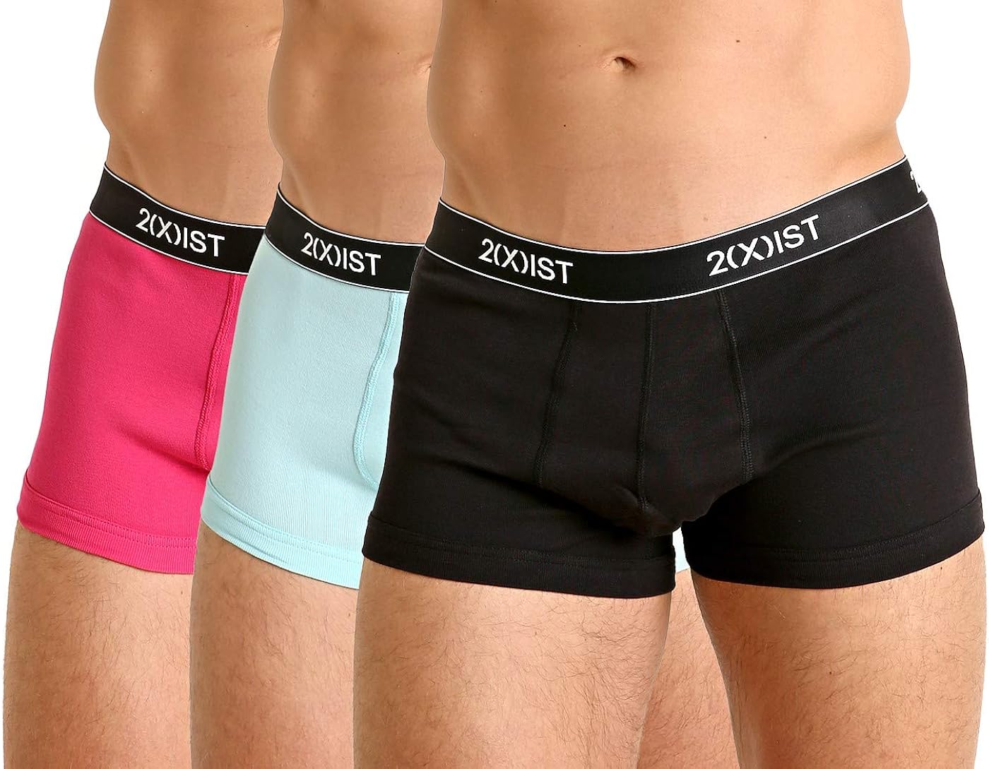 2(X)IST Men's Essential Cotton No Show Trunk 3-Pack: Clothing