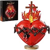 Sacred Heart of Jesus Building Block Set,Sacred Heart Building Model,Compatible with Lego,Jesus Toy Decoration for Prayer Roo