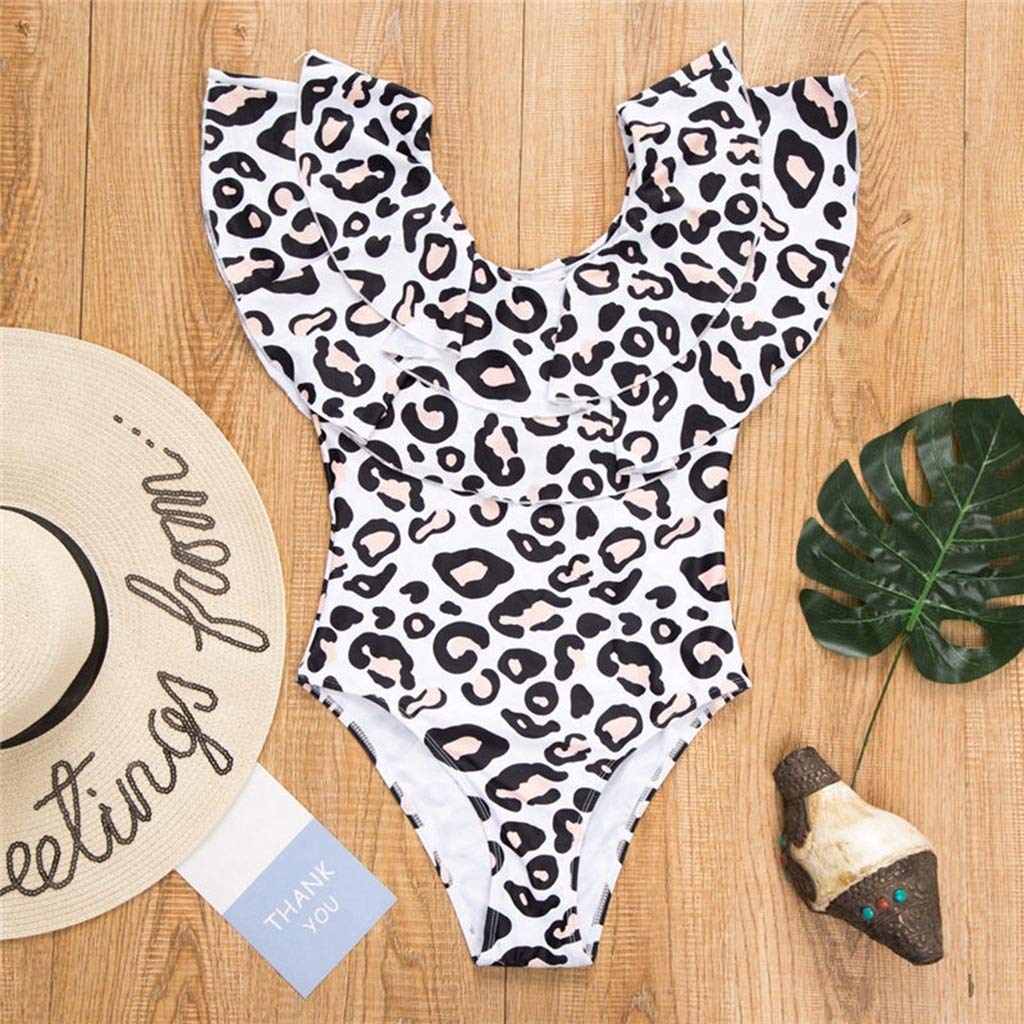 One piece baby swimsuit leopard print