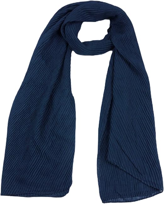 Ladies Scarves Women Pleated Large Plain Scarf Shawl Head Scarf Stole