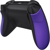 eXtremeRate Performance Rubberized Grips Replacement Back Panels for Xbox Series X/S Controller, Purple Non-Slip Diamond Texture Side Rails Handles for Xbox Core - Controller NOT Included