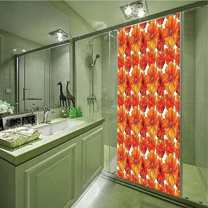 Amazon Com Iprint No Glue Static Cling Glass Sticker Burnt Orange