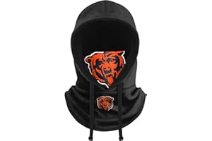 FOCO NFL Team Logo Black Drawstring Winter Cap Hooded Gaiter Balaclava Face Cover