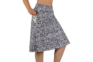 CZRLHYT Womens Skorts Modest Knee Length Skirts Athletic Midi Active Running Skirt