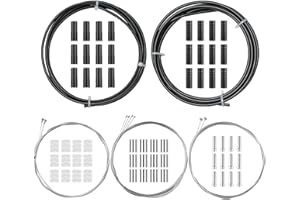 TFUTLT Universal Bike Brake Cable Kit,Bike Brake Cable Housing and Bike Shifter Cable Housing Set with Bike Cable End Caps,Co