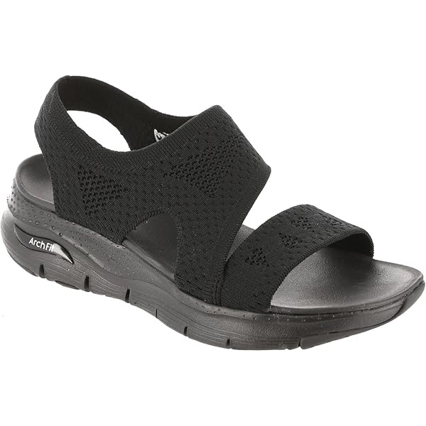 Amazon.com | Skechers Women's Slingback Sport Sandal, Black