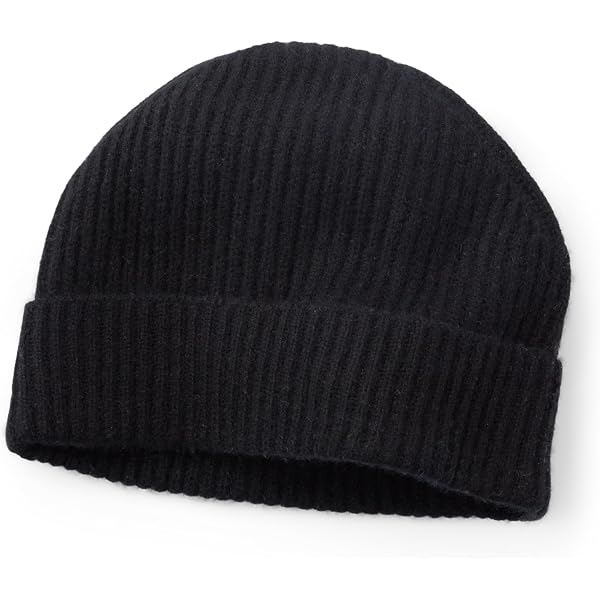 100% Cashmere Hat- Anna col. Black Black 100% Cashmere Hat w/ Fox PomPom – LaBelle Since 1919 main image 3