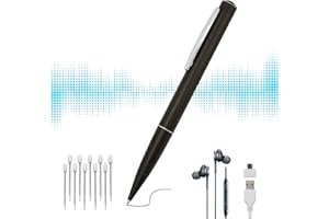 Vicbear 64GB Voice Recorder Pen, Small Recording Device with Built-in USB, 600 Hours Recording Capacity, Mini Voice Recorder with Playback for Meetings/Lectures/Classes