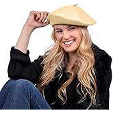 Parquet Solid Color French Beret Hat. Classic French, Casual and Chic Lightweight Cap for Women