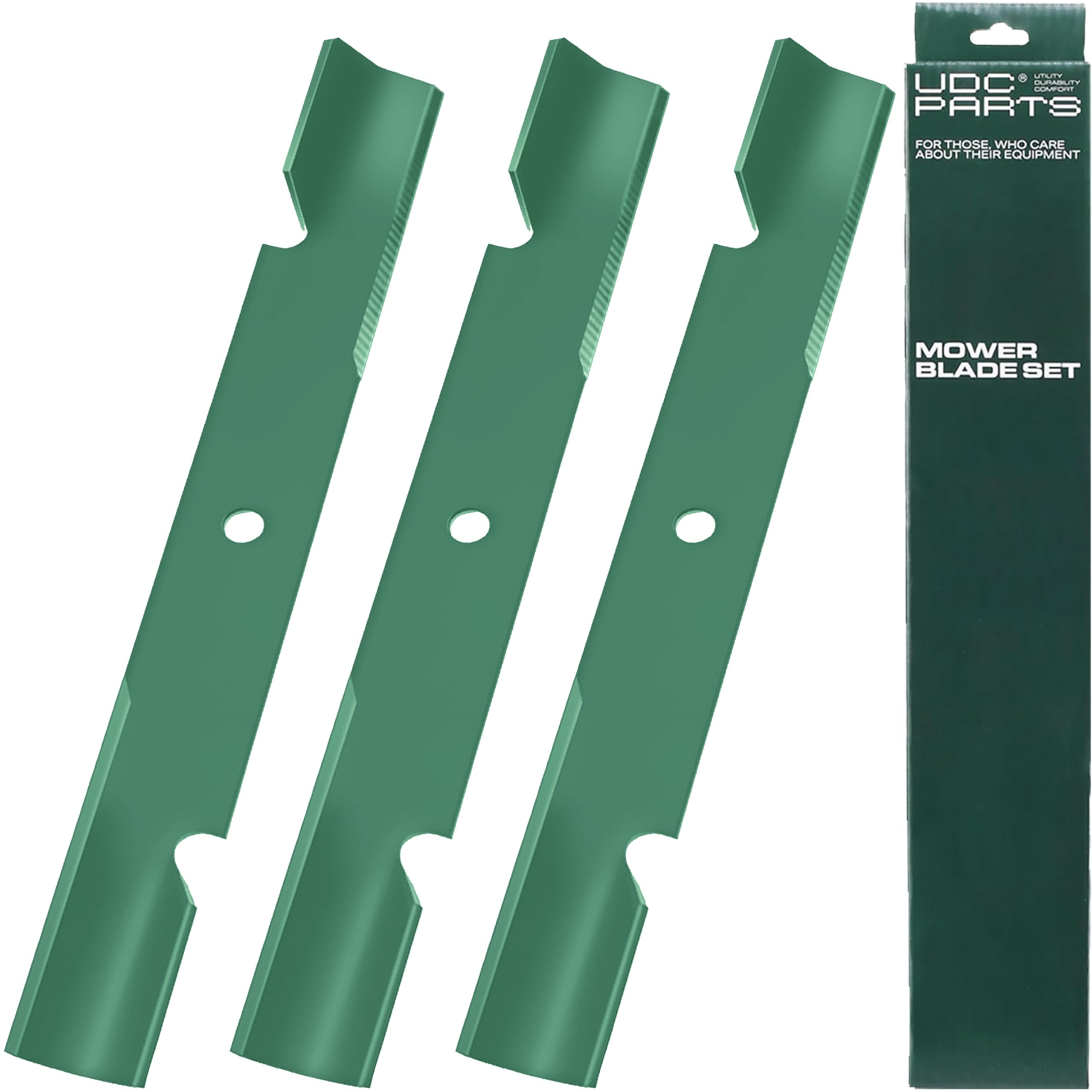 UDC Parts 482881 Mower Blades Replacement for Scag 61 Inch STTII-61V-31BV STTII-61V-35BV STTII-61V-37BV-EFI STTII-61V-40BV-EFI STT61V-35BVAC SCZ61V-27FX SCZ61V-31FX SCZ61V-32CV / 3 Pack High Lift Image
