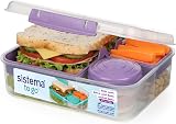Sistema TO GO Bento Lunch 1.65 L Misty Purple with Compartments Snack Pot
