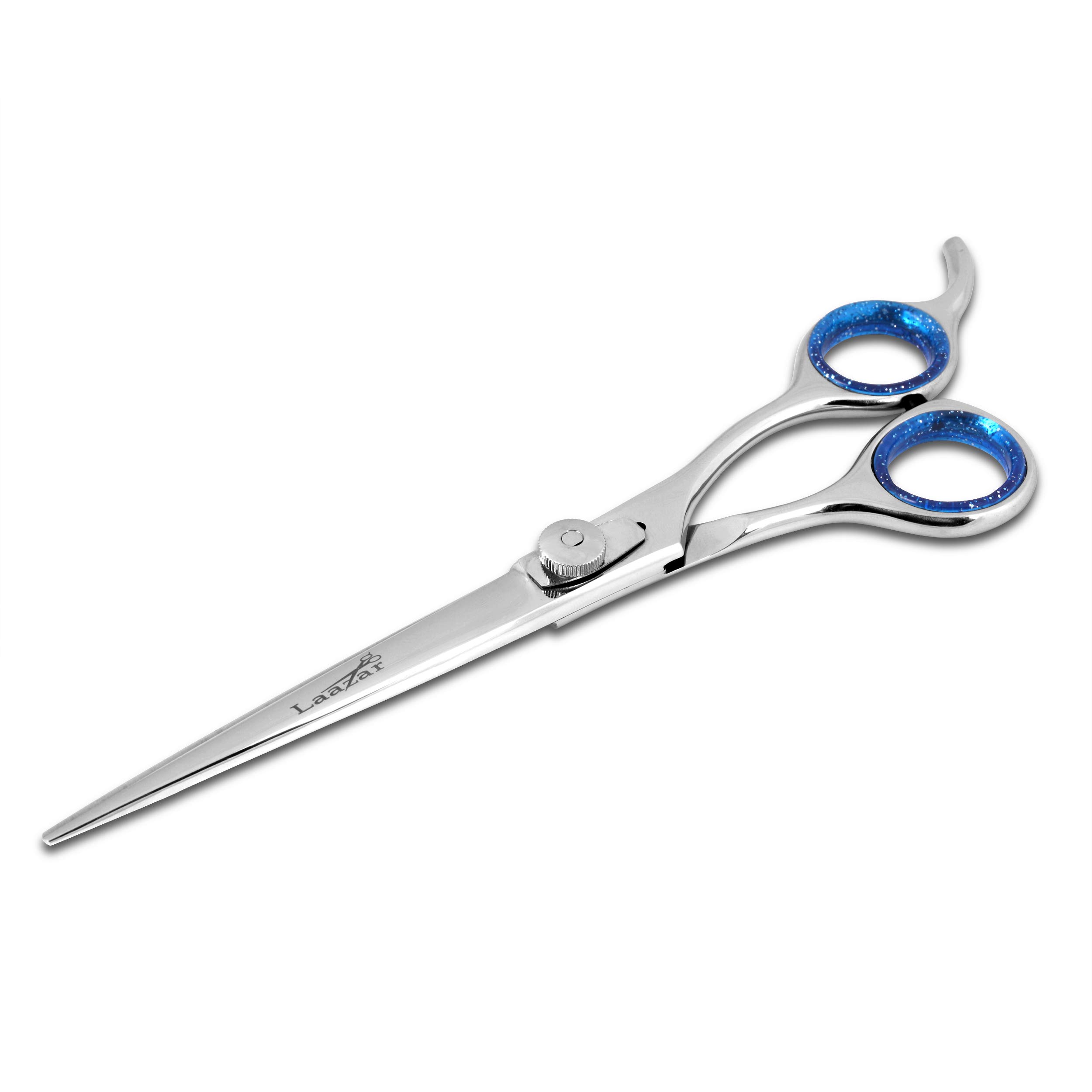 Laazar Pro Shears, 9 Inch Straight Dog Grooming Scissors, Premium Sharp Long Lasting Grooming Shears for Dogs and Cats |Adjustable Screw | Quality Steel | Supreme sharpness Pet Shear