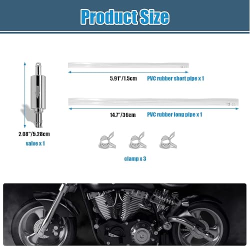 One-Way Check Valve Brake Bleeder Hose Kit – For Cars, Motorcycles, Bikes | Easy Hydraulic System Bleeding Tool