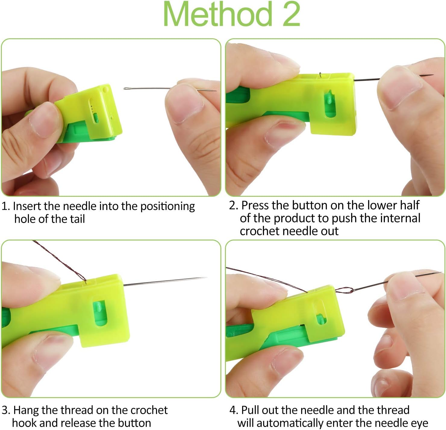 Selfneedle Threader 8 Pieces Automatic Needle Threading Device Hand Self Thread Guide ...