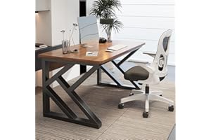 Home Office Desks Workstation Computer Desk with K-Shaped Legs & Thick Frame - for Work, Gaming & Study 100CM/40-inch Retro (